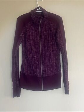 lululemon athletica Quilted Zip Bomber Jacket in Deep Plum